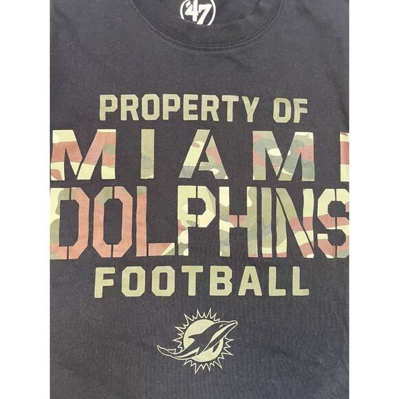 47 Football Miami Dolphins Property Graphic T-shirt Men Adult Medium Black - Picture 2 of 5